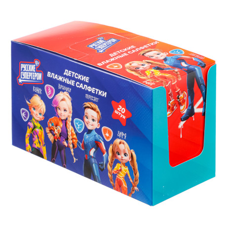 BY Русские Супергерои Влажные салфетки, мини, 8шт, 0+