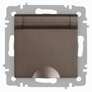 ЭРА Intro Accent мех. роз. СУ 1 мест. (земля, крышка), 16А 250В, бронза 6-203-08