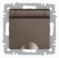ЭРА Intro Accent мех. роз. СУ 1 мест. (земля, крышка), 16А 250В, бронза 6-203-08