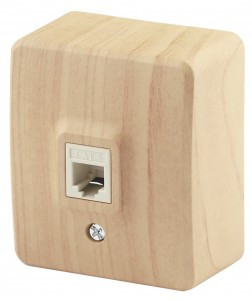 ЭРА Эксперт роз. телеф. RJ11, ОУ 1 мест. сосна, 11-3202-11, Б0020729