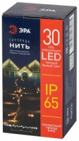 ЭРА Гирлянда-нить ул. 30LED тепл.бел (10% мерц.) 3м., соед. (без б/п) прозр. IP65 NP3 Б0051887 5885