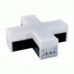 APEYRON св-к-коннектор св/д Х-образн 12W(1200lm) 4000К 4K IP40 черн 181x181x55 30-15