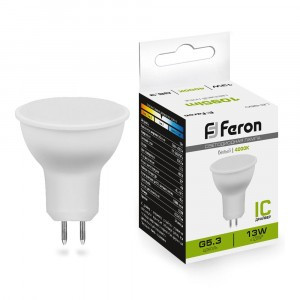 Feron MR16 GU5.3 230V 13W(1070Lm) 4000K 4K матовая 57x50, LB-960 38189