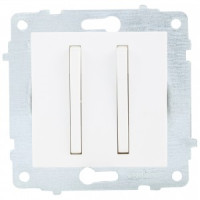 OVIVO мех. выкл. СУ 2 кл. 10А (узкая клавиша) белый (ко всем рамкам) 610-000201-202