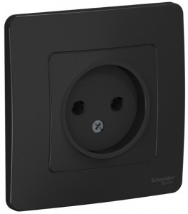 Systeme Electric BLANCA роз. СУ 1 мест. 16А антрацит (пл.осн.) BLNRS000016 (10!)