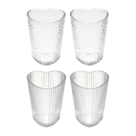 Набор бокалов для напитков тм LADECOR "Сердце" 200 мл, 2 шт, стекло