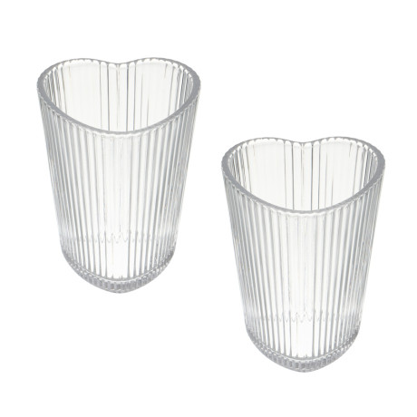 Набор бокалов для напитков тм LADECOR "Сердце" 200 мл, 2 шт, стекло