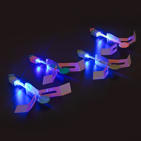 SILAPRO Вертолетик с пуском, 15см, 1LED*синий, ПВХ, резина