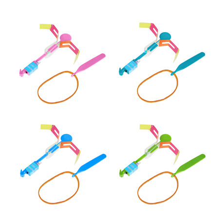 SILAPRO Вертолетик с пуском, 15см, 1LED*синий, ПВХ, резина