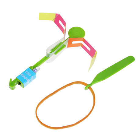 SILAPRO Вертолетик с пуском, 15см, 1LED*синий, ПВХ, резина