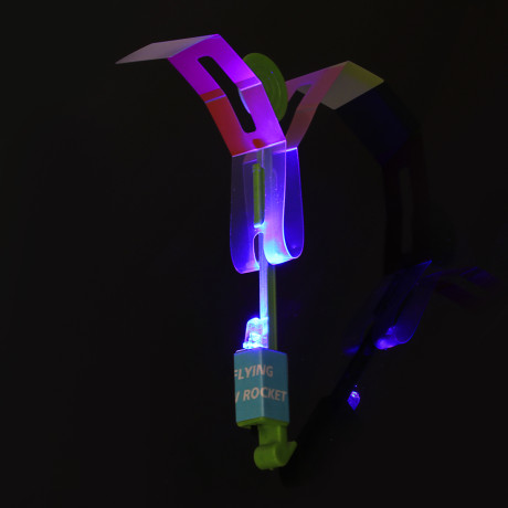 SILAPRO Вертолетик с пуском, 15см, 1LED*синий, ПВХ, резина