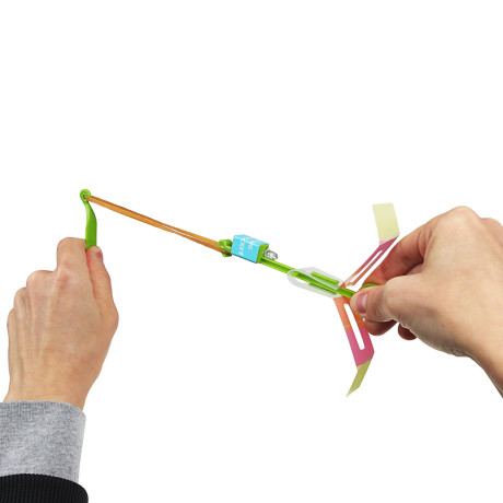 SILAPRO Вертолетик с пуском, 15см, 1LED*синий, ПВХ, резина