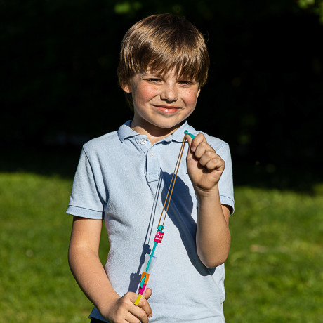 SILAPRO Вертолетик с пуском, 15см, 1LED*синий, ПВХ, резина