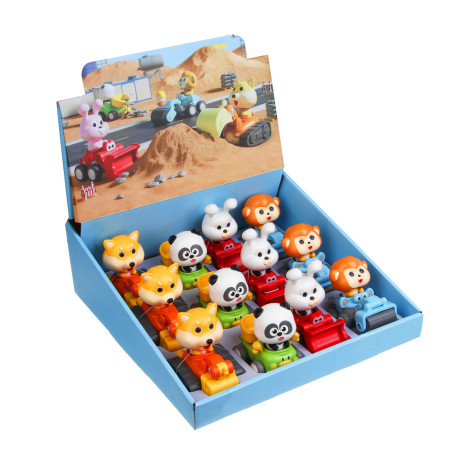 Игрушка для малышей в виде животных ИГРОЛЕНД  "Зверятки", ABS, 11,5х9х9,5см, 4 дизайна