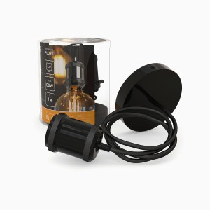 Gauss св-к подвесной E27  Decor PL021 черный E27 1м 110x110x100