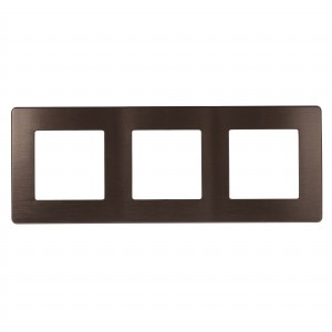 ЭРА 12 рамка СУ 3 мест. САТИН, бронза 12-5103-13 8755