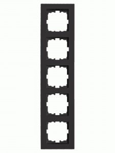 Lezard VESNA рамка СУ 4 мест. (вертик) черный бархат 742-4200-154