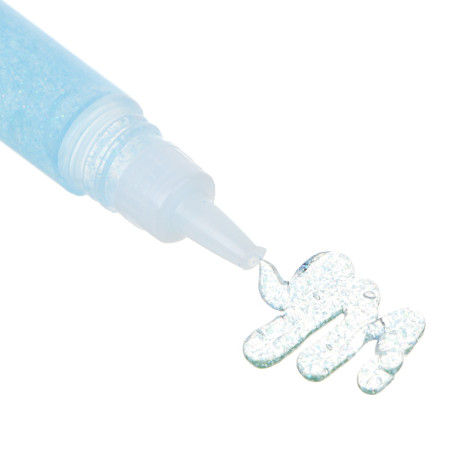 Гель-декор с блестками 6цв.классика+ 6цв. неон по 10мл. в пласт.кейсе