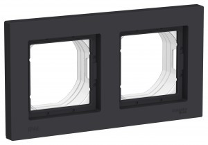 Systeme Electric AtlasAquaDesign рамка СУ 2 мест. карбон IP44 ATN441002 (5!)