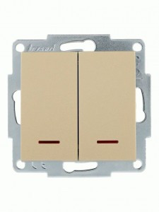 Lezard VESNA мех. выкл. СУ 2 кл. (инд.) (корп. ABS) золото 742-3688-112