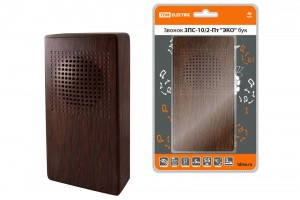 TDM Звонок ЗПС-10/2-Пт "ЭКО" бук (пров. без.кн., сеть, "птичка") SQ1901-0027