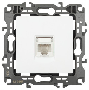 ЭРА 12 мех. роз. комп. СУ 1 мест. RJ45 белый матовый 12-3107-01М