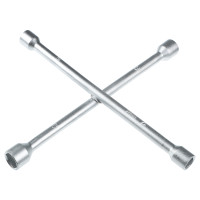 ЕРМАК Ключ баллонный крестовой, 17-19-21-23 мм, 14&quot;, сатин, SZ002