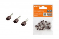 TDM наконечник-гильза втулочный изолир. НШВИ(2) 1,5х8 Коричневый  (уп.20шт, цена за уп) SQ0568-0046