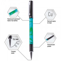 Ручка шариковая подарочная Berlingo "Fantasy" синяя, 0,7мм, корпус: бирюзовый акрил Арт.285400