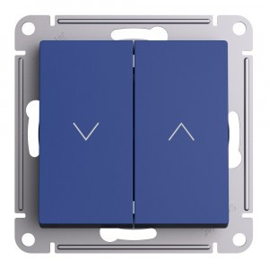 Systeme Electric AtlasDesign мех. выкл. СУ 2 кл. жалюзи, 10А, АКВАМАРИН ATN001119 (5!)