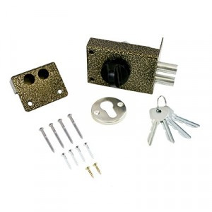 Омега Д-град ЗН 1-2Р бронза  двухригельный Замок накладной (30)