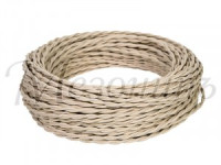 МЕЗОНИНЪ РЕТРО-провод витой 3х1,5 СЛОН. КОСТЬ (бух. 10м, цена за 1м) GE70113-02