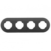 Bylectrica РЕТРО ПРОВАНС круг рамка 4 мест.,  (ЮЛИГ.735212.503 черный графит)