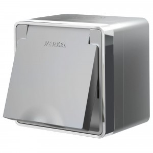 Werkel роз. ОУ 1 мест. 16A земля шторки крышка IP44 Gallant (серебряный) W5071206 a052775