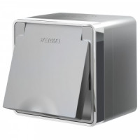 Werkel роз. ОУ 1 мест. 16A земля шторки крышка IP44 Gallant (серебряный) W5071206 a052775