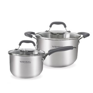 Кастрюля 3,7л, ковш 2л VENSAL Coquet 1509VS, набор 4 предмета/уп, нерж.сталь
