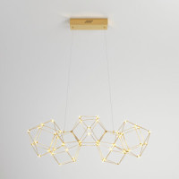 Eurosvet св-к подвес. LED 25W 3000K 1530lm 750х300х1200 мет медный Uma 90168/5 Умный дом a061143