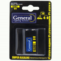 Э/п General 6LR61/9V (9В тип крона) GBAT-6LR61 BL1 800563