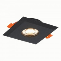 ST LUCE св-к встр. 50W GU10 94x94x25 Матовый черный/Матовый черный ST204.408.01