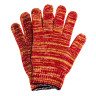 Перчатки трикотажные усиленные, гелевое ПВХ-покрытие, 7 класс, красно-желтый меланж Сибртех