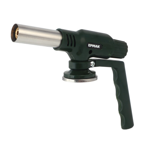 Горелка газ. с пьезорозжигом тм ЕРМАК, цанг. захват, шир. сопло, с рукоятью, 23х16х5,5см