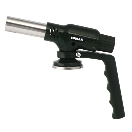 Горелка газ. с пьезорозжигом тм ЕРМАК, цанг. захват, шир. сопло, с рукоятью, 23х16х5,5см