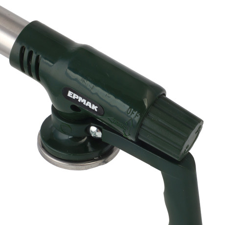 Горелка газ. с пьезорозжигом тм ЕРМАК, цанг. захват, шир. сопло, с рукоятью, 23х16х5,5см