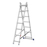 Лестница, 2 х 7 ступеней, алюминиевая, двухсекционная, Сибртех