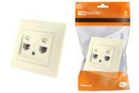 TDM Лама роз. СУ 2 мест. телефонная RJ11 сл. кость (10!) SQ1815-0118