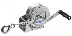 Лебедка ручная барабанная ЗУБР "ПРОФЕССИОНАЛ", тяговая, тросовая, 0.9 т, 8 м