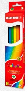 Карандаши цветные 6цв 3-гран  93306.01 Kores 153053