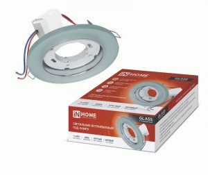 ASD/InHome св-к встр. GX53R-glass RMT-L КРУГ с подсветкой 4K под лампу GX53 матовый