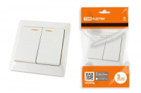 TDM Ильмень выкл. СУ 2 кл. (инд.) 10А белый АБС-пластик (10!) SQ1823-0004