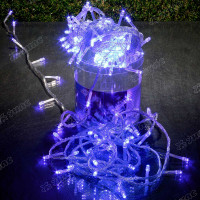 Гирлянда LED L-3-7 160 ламп прозрачный провод синий